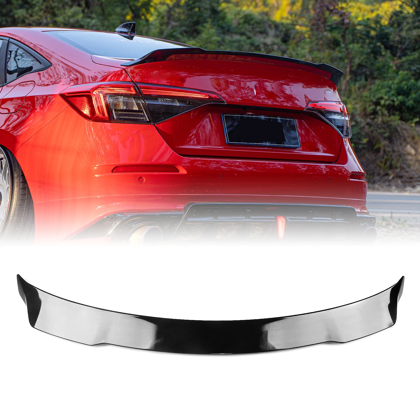 

YOFER Rear Trunk Lid Spoiler Wing Lip For Honda Civic 11th 2022-2025 11 Gen Tailgate Tail Deflector Splitter