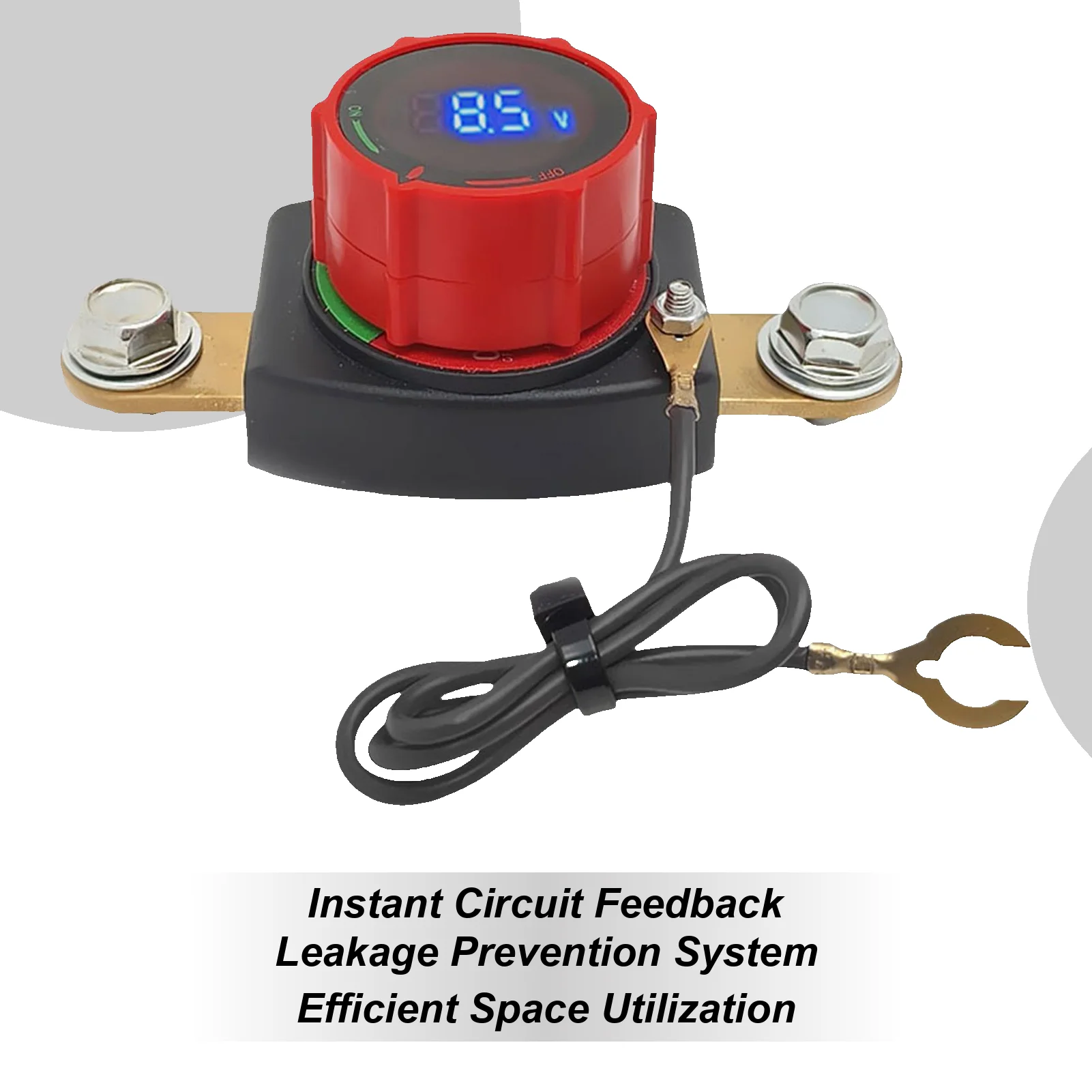 

Battery Voltage Meter Control Car Truck Battery Power Shut Off Control Volt Meter System Compact Disconnection Isolator For