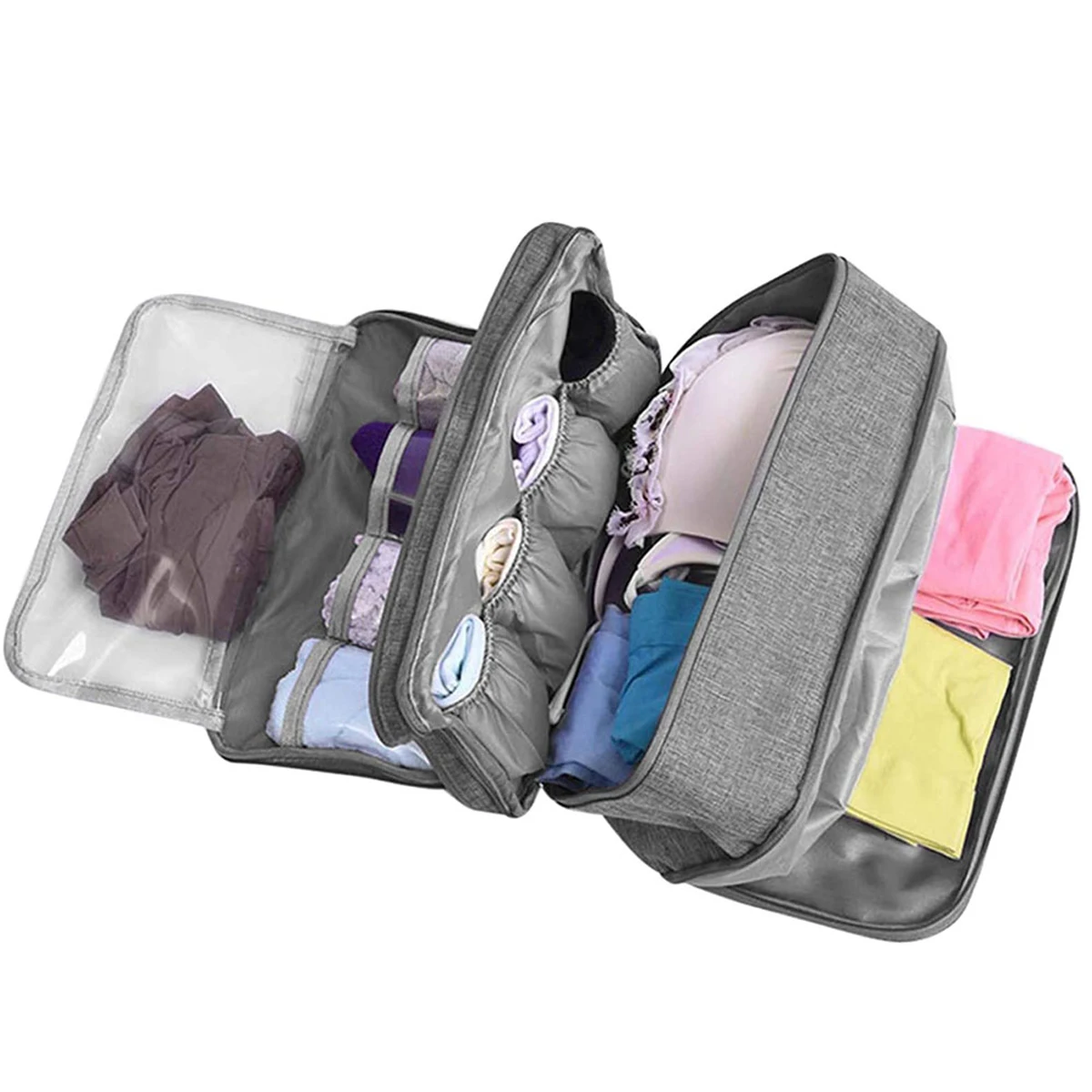 Travel Portable Underwear Storage Bag Multifunctional Storage Bag for Bras Socks Waterproof Bathroom Wash Bag Makeup Organizer