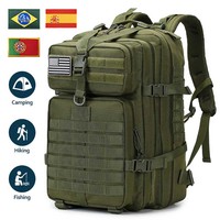 OULYLAN Military Fishing Bag 30L/50L Men Army Tactical Backpack Outdoor Travel Rucksack 3P Assault Pack Hiking Camping Knapsack