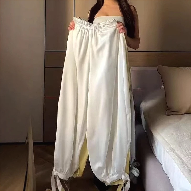 Pant Women Wide Leg Long Pants High Waist Straight Trousers Y2k Streetwear Elegant Splice Work Casual Loose Solid Capris 2026