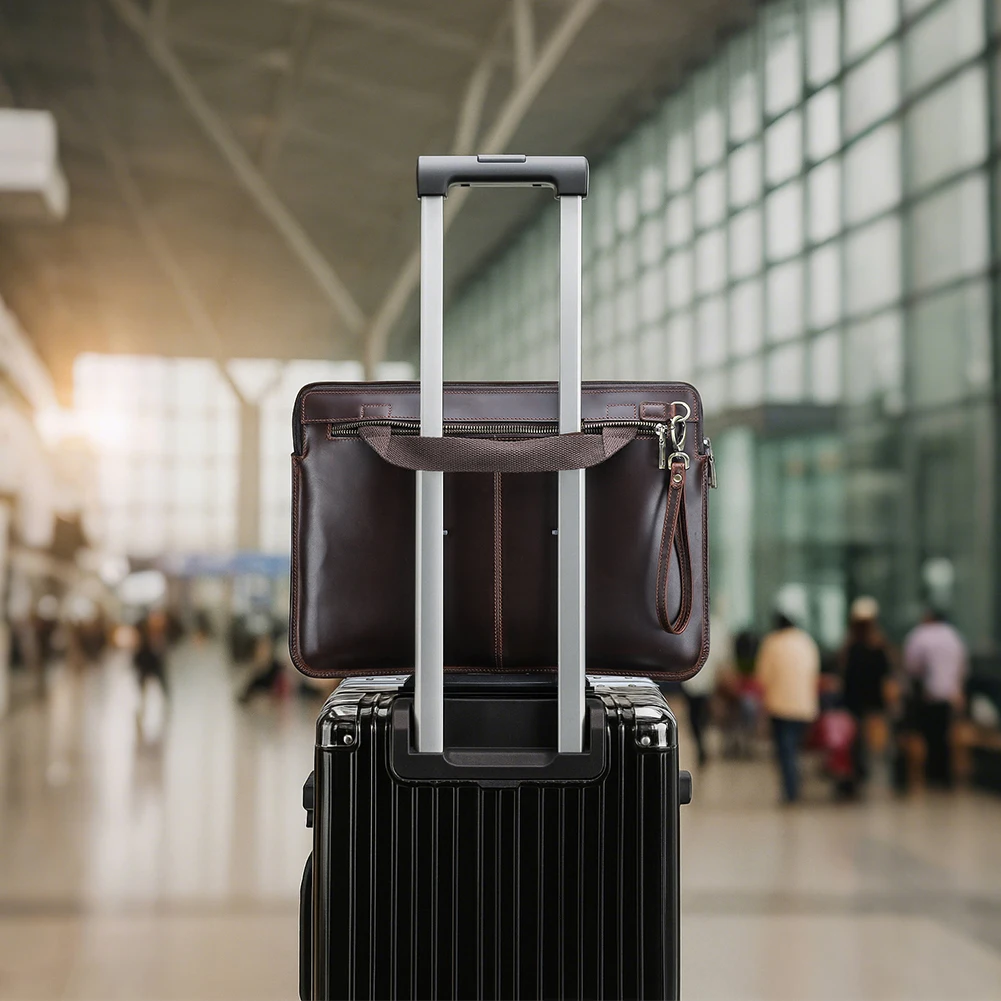 حافظة كمبيوتر محمول من الجلد الطبيعي لجهاز ماك بوك برو 16 ديل ASUS جالاكسي بوك ثينك باد 16 بوصة حقيبة غطاء الكمبيوتر حقيبة الرجال