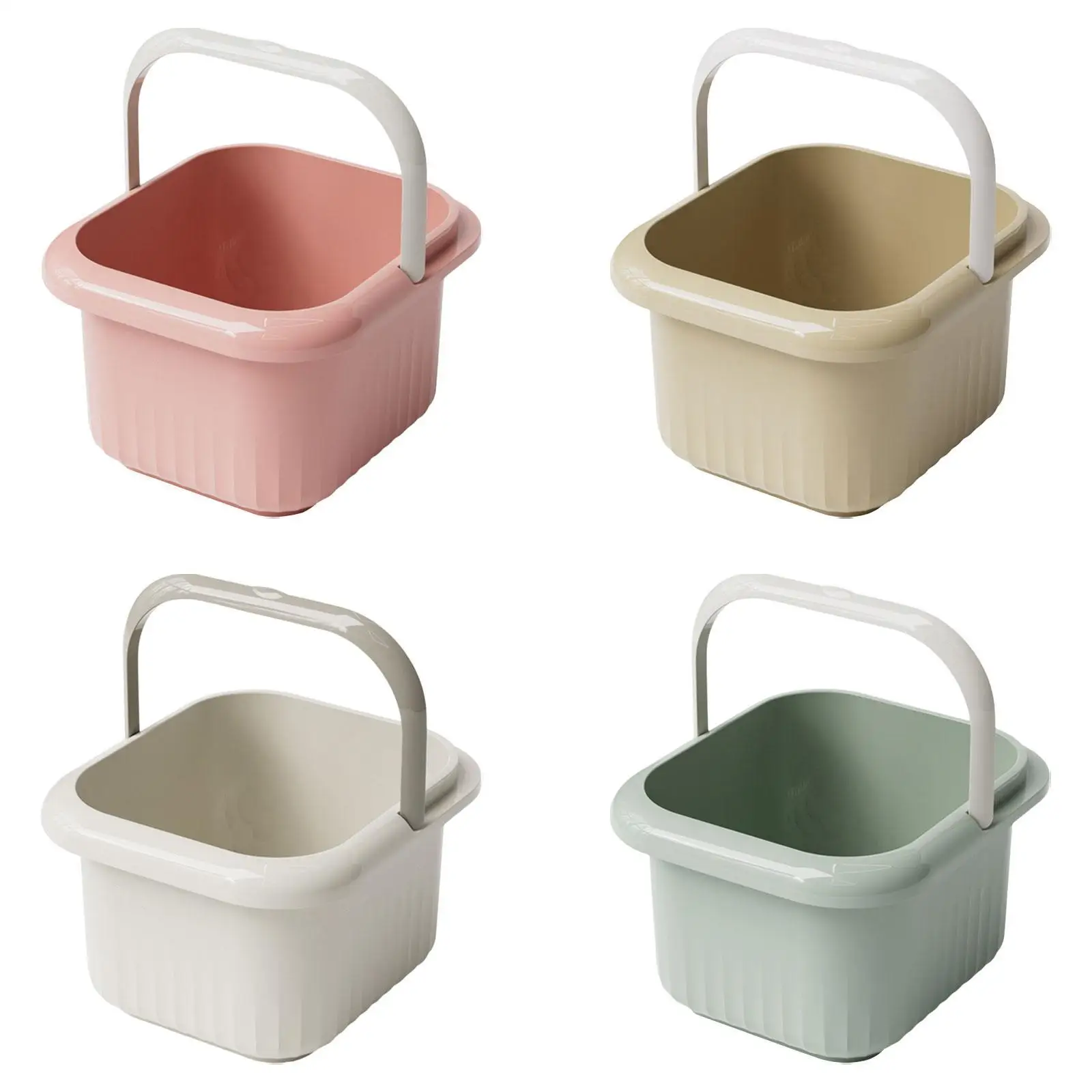 

Портативная ванна для замачивания ног, раковина для ног с ручкой, утолщенное ведро для мытья дома