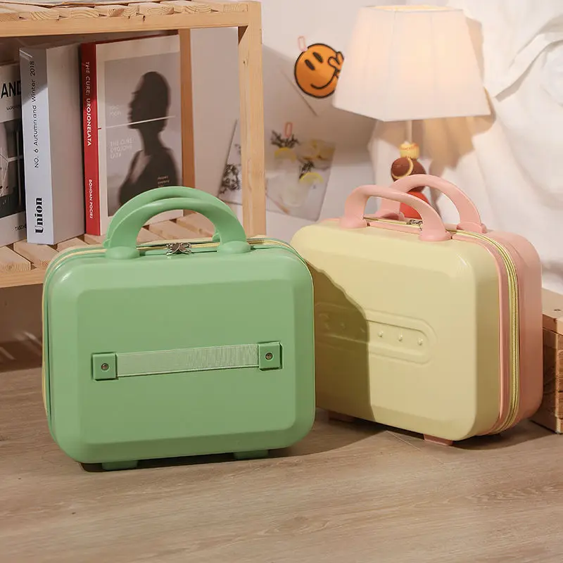 Small Handheld Luggage Box Women's 14 Inch Makeup Box Travel Organizer Case Mini Suitcase Can Hang Large Box Festival Gift