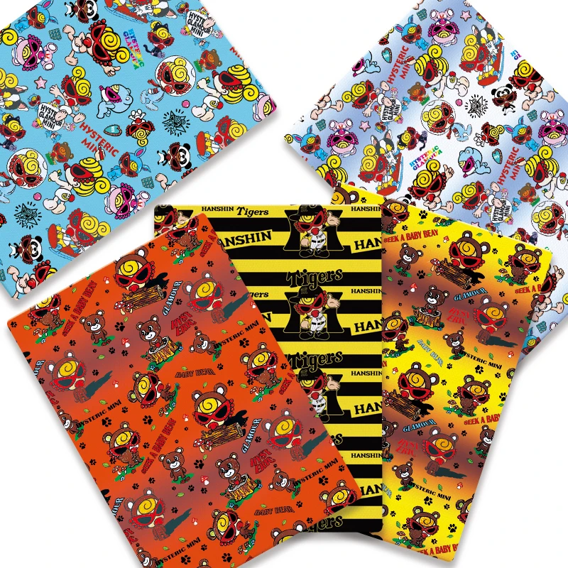 

DIY cartoon handcrafted patchwork baby dress home bedding 140*50CM, printed sewn fabric