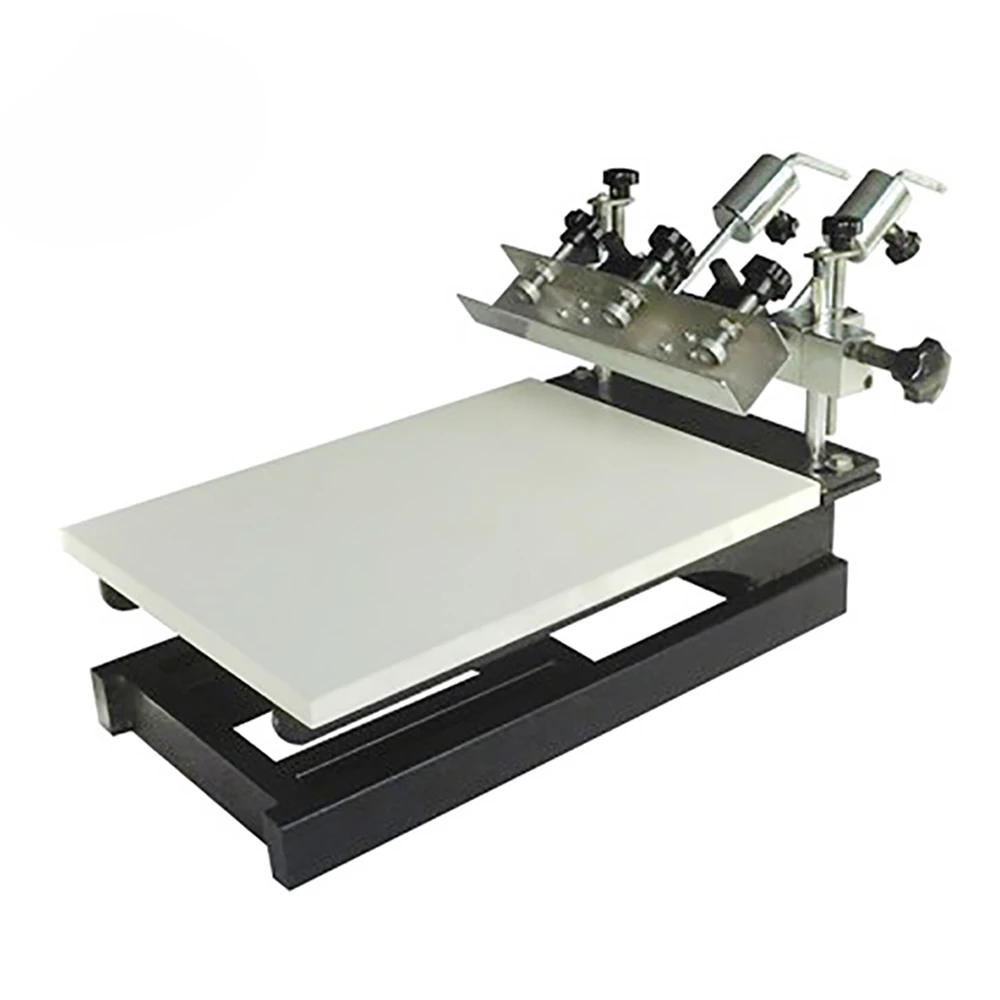 1 color 3 station micro-adjustable screen printing machine