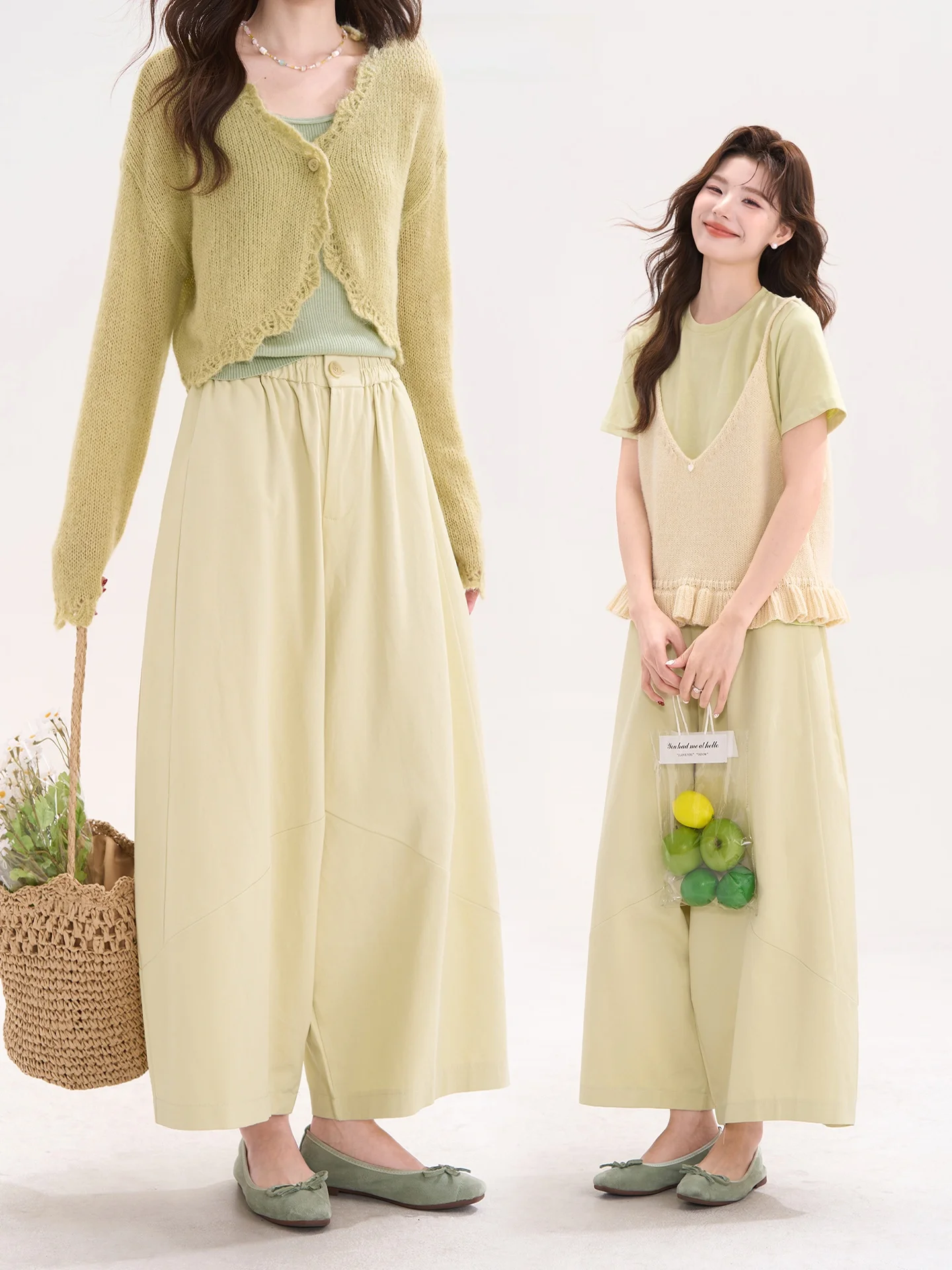 

Loose Balloon Lantern Pants Women's High Waist Cotton Casual Trousers Spring Season Eighteen Leggings Straight Tube Pants