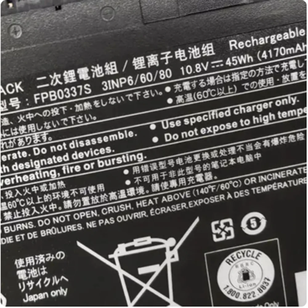 Bateria original do portátil, FPCBP530, FMVNBP246, U727, P727, P728 AH77, S, M, AH556, FPCBP424, BP233 10,8 V, 45Wh