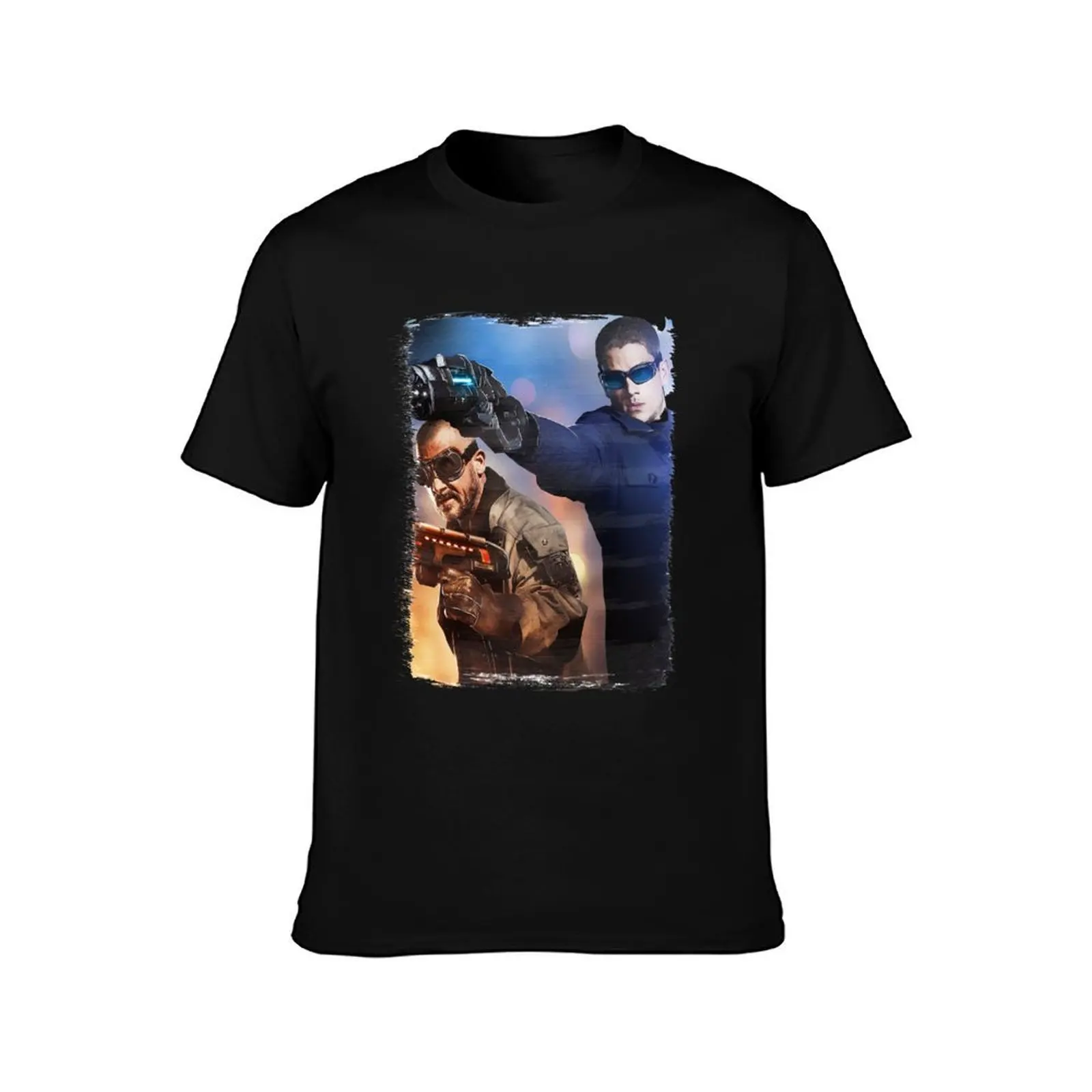 LOT - Captain Cold & Heatwave Paint Splash T-Shirt Quick Dry Sports Short Sleeve Tee