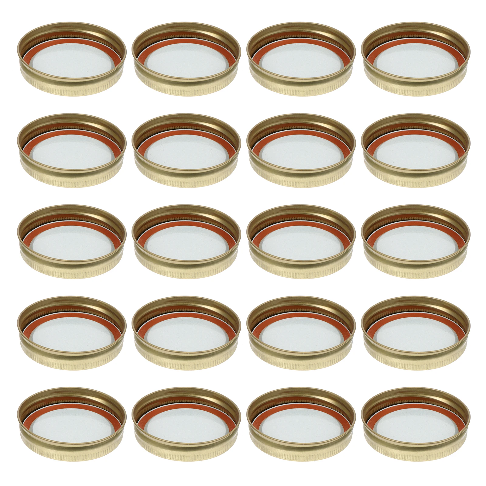 

20Pcs Mason Jar Covers Airtight Tinplate Lids Vertical Groove Seal Jar Accessories Easy Clean Tinplate Lid