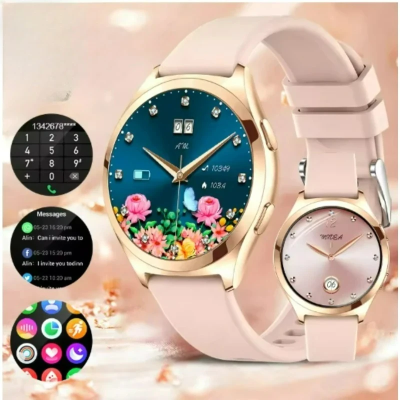 

Для Xiaomi Роскошные умные часы с HD-экраном Женские водонепроницаемые Bluetooth-вызовы Женский браслет Спортивный монитор здоровья Женские умные часы