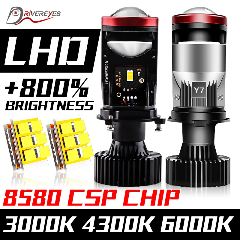 

H4 Bi - Mini LED проектор объектив автомобильный светильник CSP чип светодиодный фара лампочка Canbus подключаемый мотоцикл 3000K 4300K 6000K