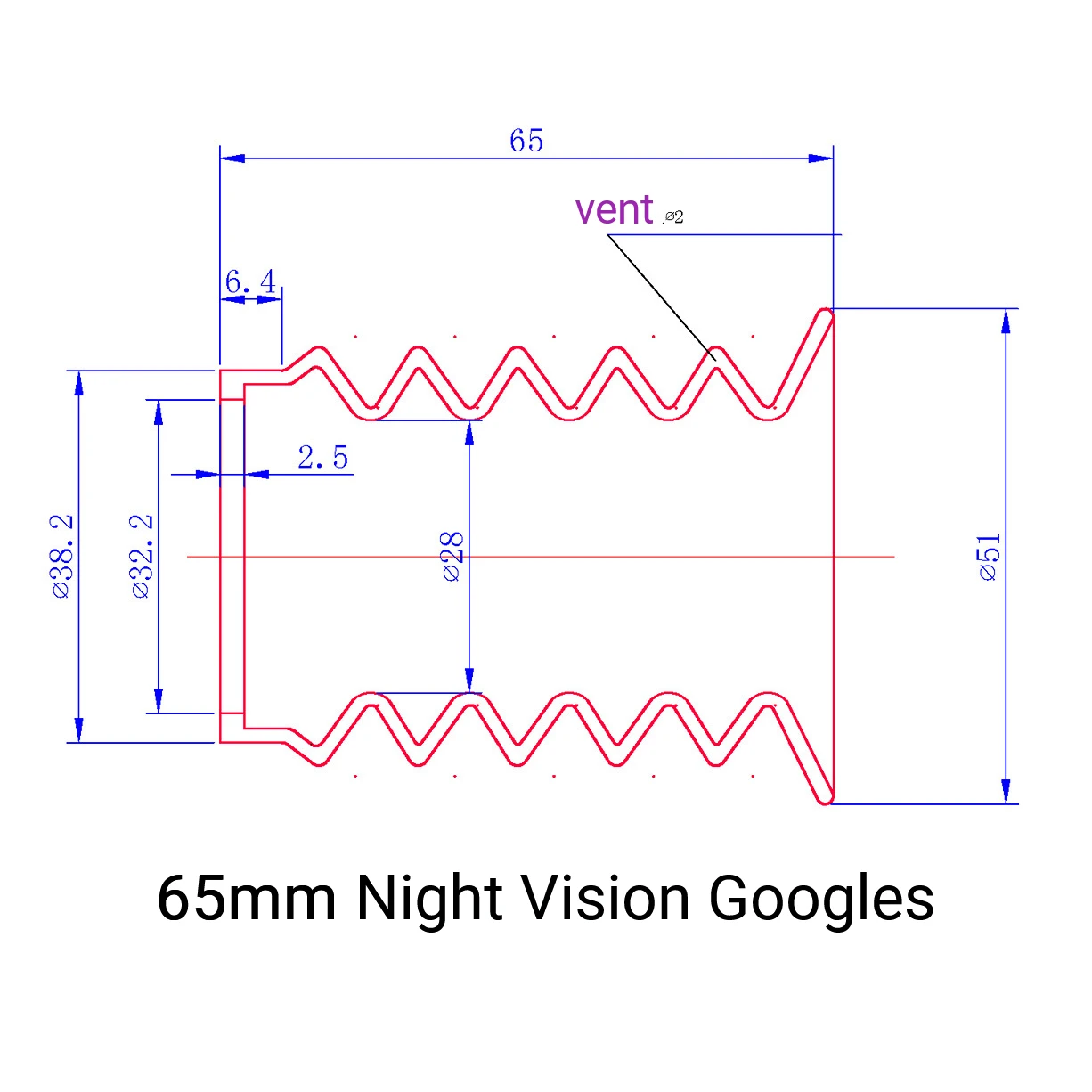 1pc 65mm Rifle Scope Rubber Eye Protector Cups Thermal Imaging Night Vision Googles Eyepiece Guards Shields Cover Pard Parts - Image 4