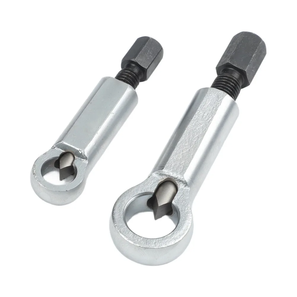 Nut Removal Tool Set 2pcs for Extracting Rusted Broken Stuck Nuts Made with Chrome Vanadium Steel for Longevity