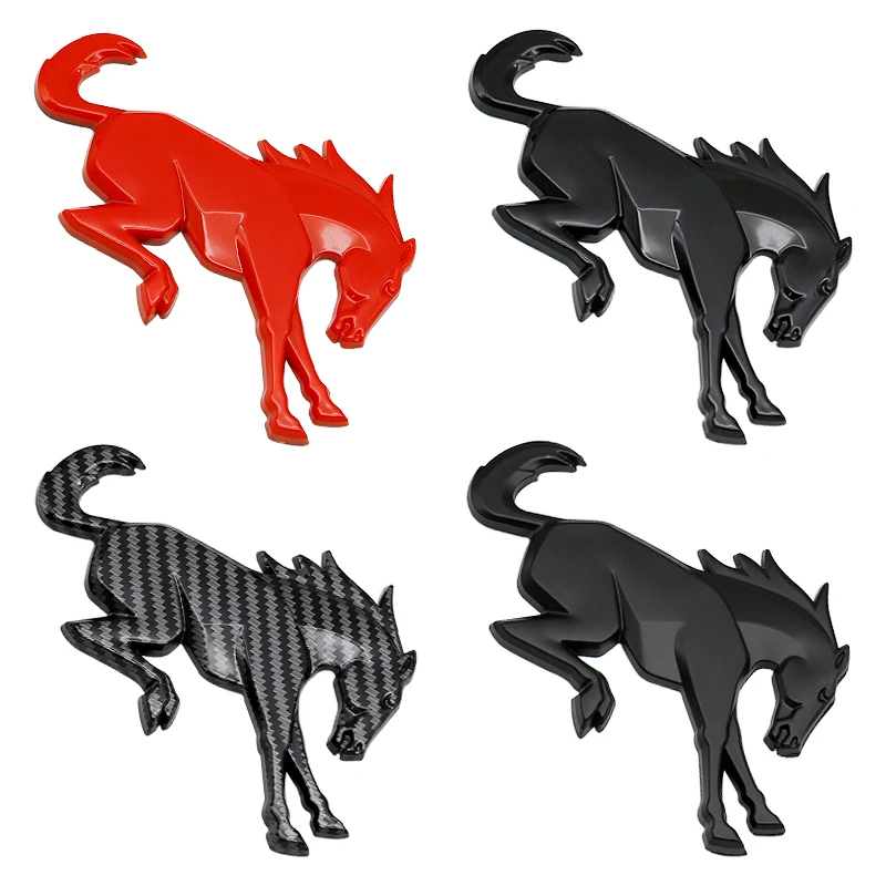 3D ABS Car Rear Trunk Tailgate Emblem Badge Decal For Ford Mustang EcoBoost GT V6 GT350 Mach-E Auto Body Exterior Tuning Trim