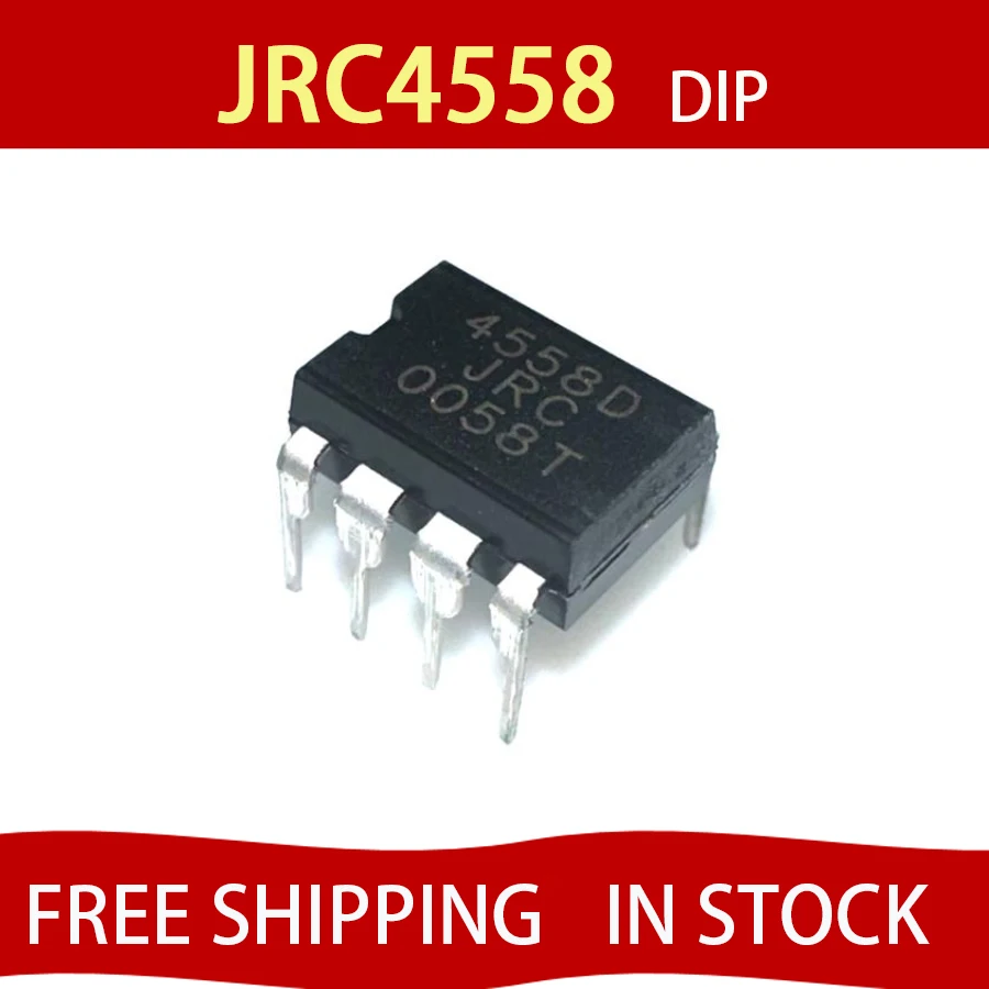 100PCS JRC4558 DIP New 4558 4558D JRC4558D DIP-8 Integrate IC ip FREE SHIPPING