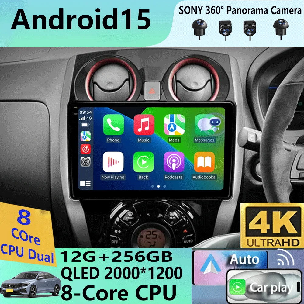 

Android 15 Auto для Nissan Note 2 E12 2012-2021 Автомобильный радиоприемник 2 Din Стерео Мультимедийный видеоплеер GPS-навигация Carplay WIFI + 4G