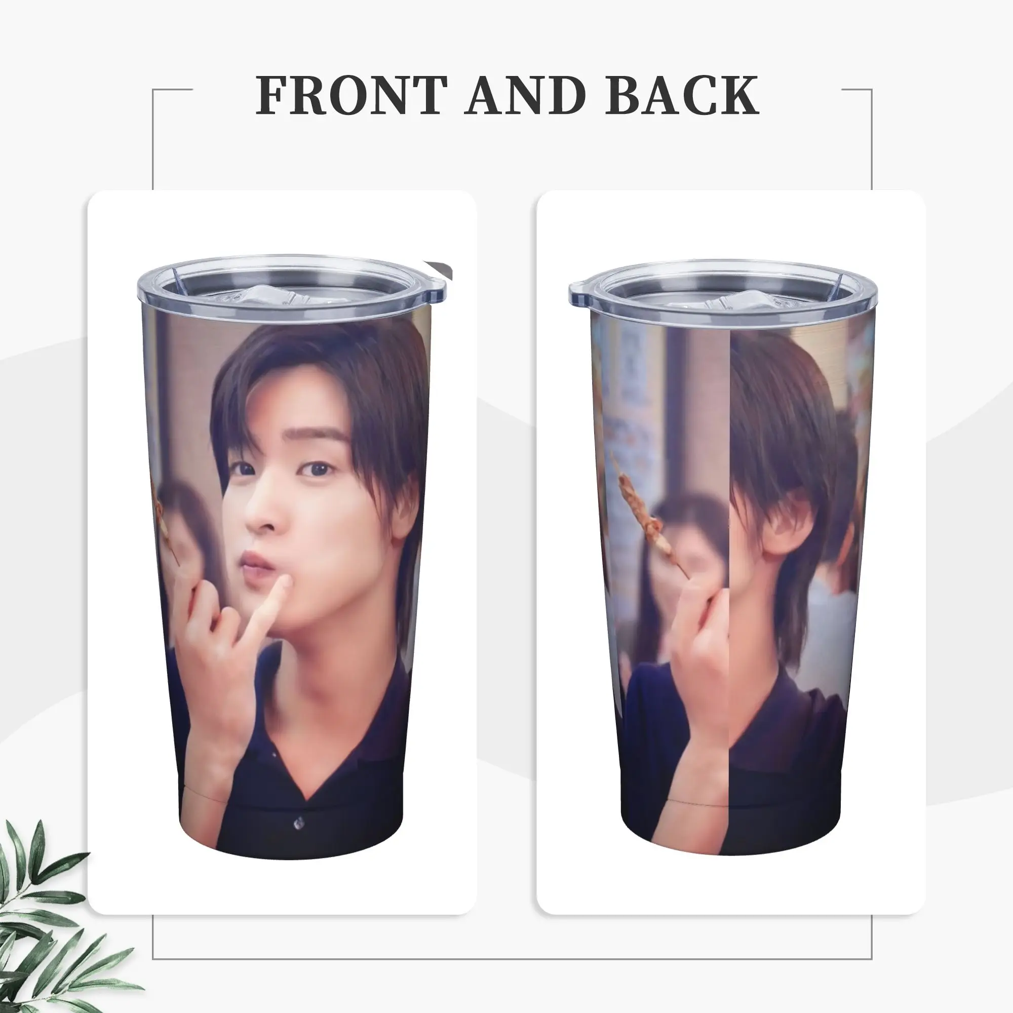 Ren Meguro Japan Singer Insulated Tumbler with Lid  Vacuum Coffee Mugs Double Wall Bottle Cups, 20oz