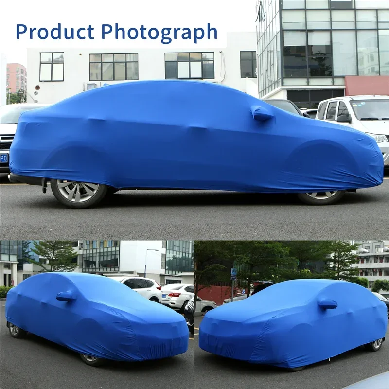 Universal Car Cover Customize Stretch Cloth Cover Beauty Styling Sunproof Dustproof Resistant Protection for BMW Benz Audi Mazda