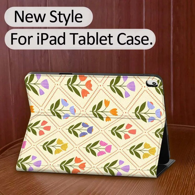 Kreatywne wzory kwiatowe na etui na iPada Pro 7 8 9 Gen 2 11 13 5. 6. 10. 11. generacji M5 M4 12.9 10.9 10.2 cala 2024 2025