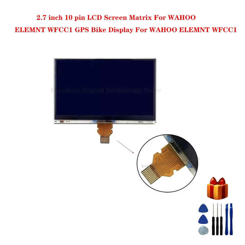 2. 7-calowy 10-stykowy matryca ekranu LCD dla WAHOO ELEMNT WFCC1 wyświetlacz rowerowy gps dla WAHOO ELEMNT WFCC1