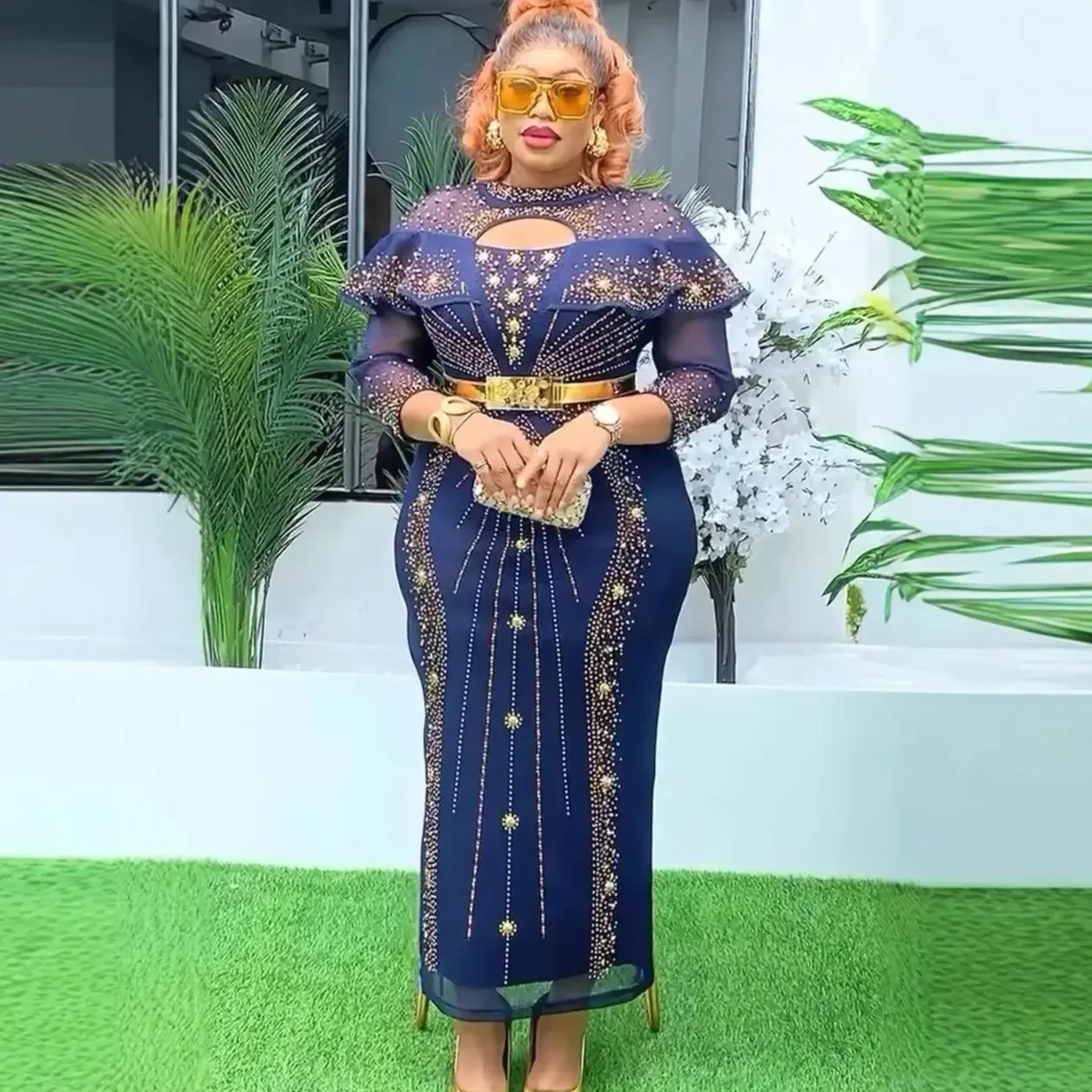 Vestidos de fiesta africanos de talla grande para mujer, nueva moda Dashiki Ankara, vestido de noche de boda, vestido Maxi musulmán turco elegante 2025