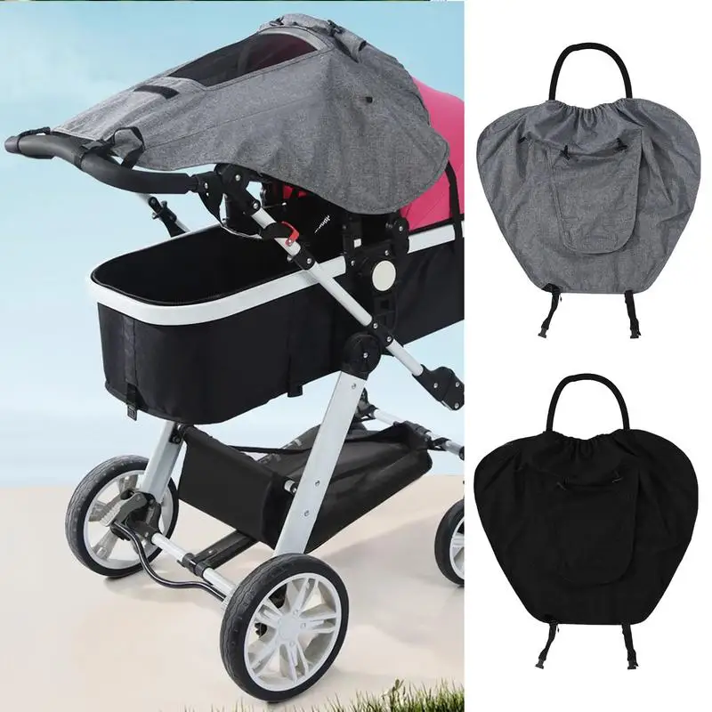 Baby Stroller Sun Shade Breathable UPF50+ Two-Way Sun Protection Cover Pushchair Shield Waterproof Baby Car Seats Pram