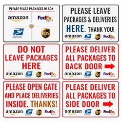 Delivery Sign for Outdoor Use Delivery Package Sign with Arrow -  Indoor Outdoor Signs for Home, Office, Work, 8x12inch