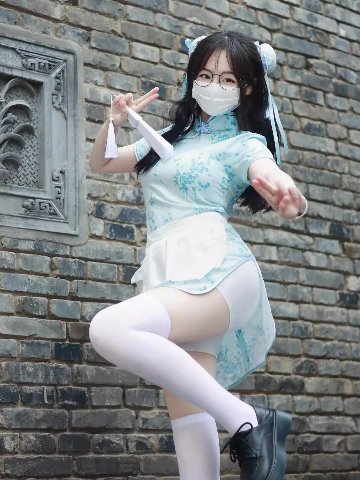 فستان تشيونغسام جديد بالطراز الصيني، زي تنكري للهالوين وعيد الميلاد، تنورة خادمة ناعمة للفتيات، تشيونغسام قصير للارتداء اليومي