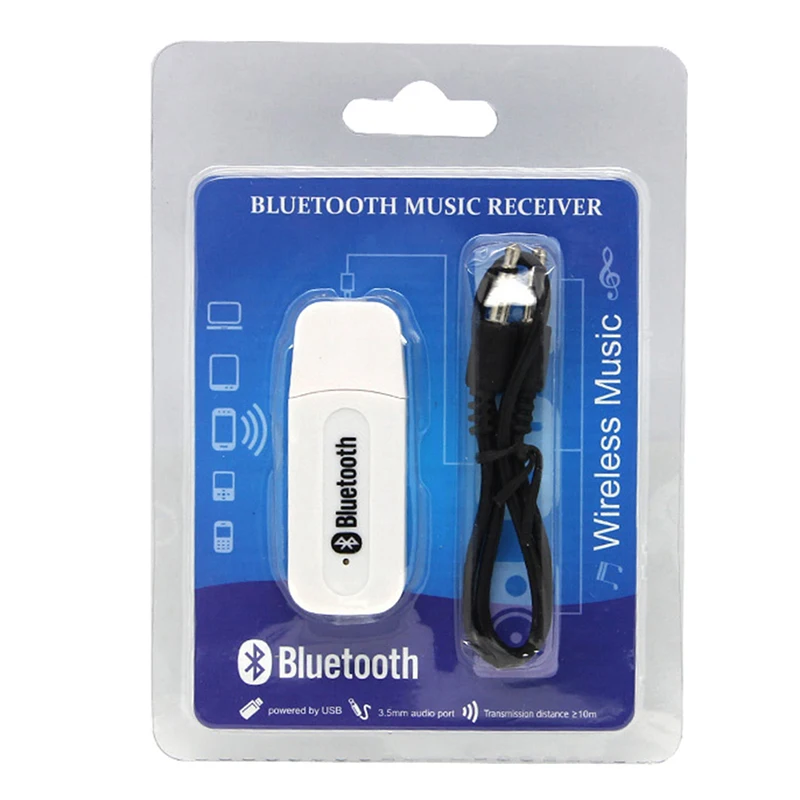 Mini receptor de Audio con Bluetooth 5,0, adaptador inalámbrico de manos libres, estéreo, AUX, música, conector USB de 3,5mm, para Pc, auriculares, coche, 1 unidad