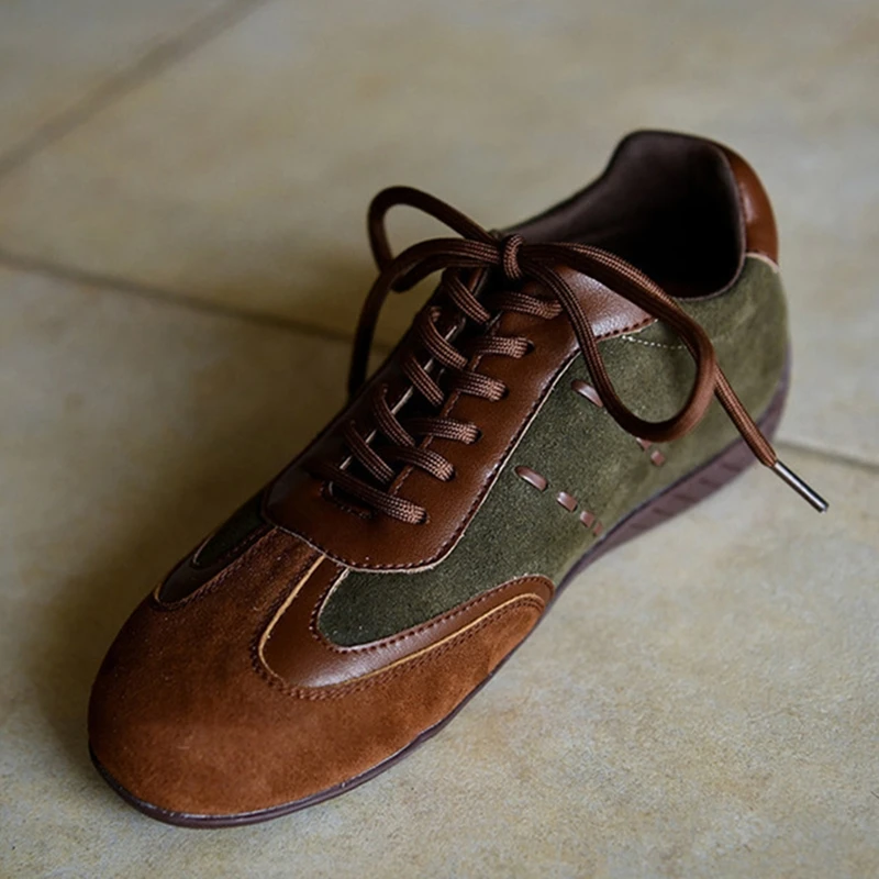 

DIMANYU German Training Shoes Women 2026 New Women Sneakers Shoe Anti-slip Comfortable Genuine Leather Retro Spring Girl Shoes