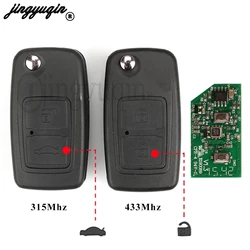 Jingyuqin dla Chery Tiggo 3 Vortex Tingo zdalny klucz składany sterowanie 315Mhz lub 433Mhz Auto Key Smart Fob 2 przyciski