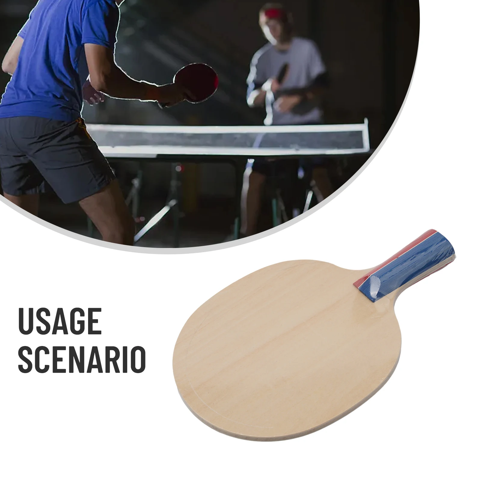 Wood for ping Pong Racket Blade Shakehand Grip/Pen-hold Grip Table Tennis Racket 2 Handle Models Medium Speed Lightweight for
