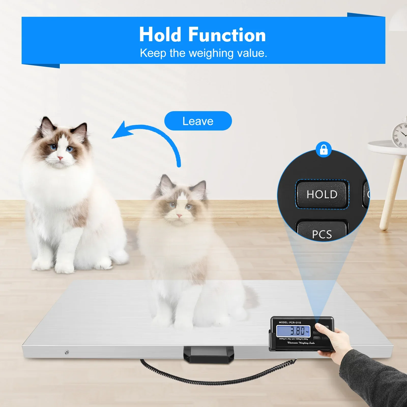 Veterinary Equipment Smart Pet Scale 300kg Sensitive Electronic Digital Weighing Scales Animals