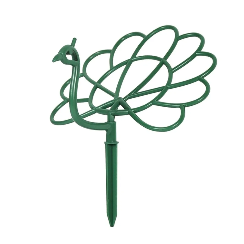 New Outdoor Peacock Shape Trellis Pot Holder Stick Frame Plant Support Flower Climb Frame Courtyard Flowers