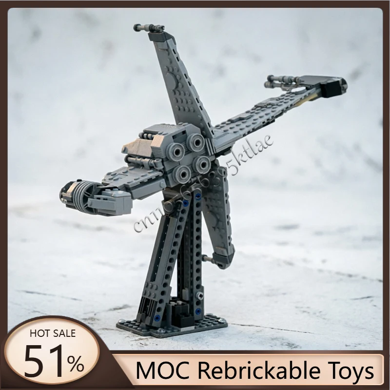 

472 pcs Moc Star Battle Series B wing starfighter Model Building Block Brick Creative Assembly Educational Toy Gift For Children