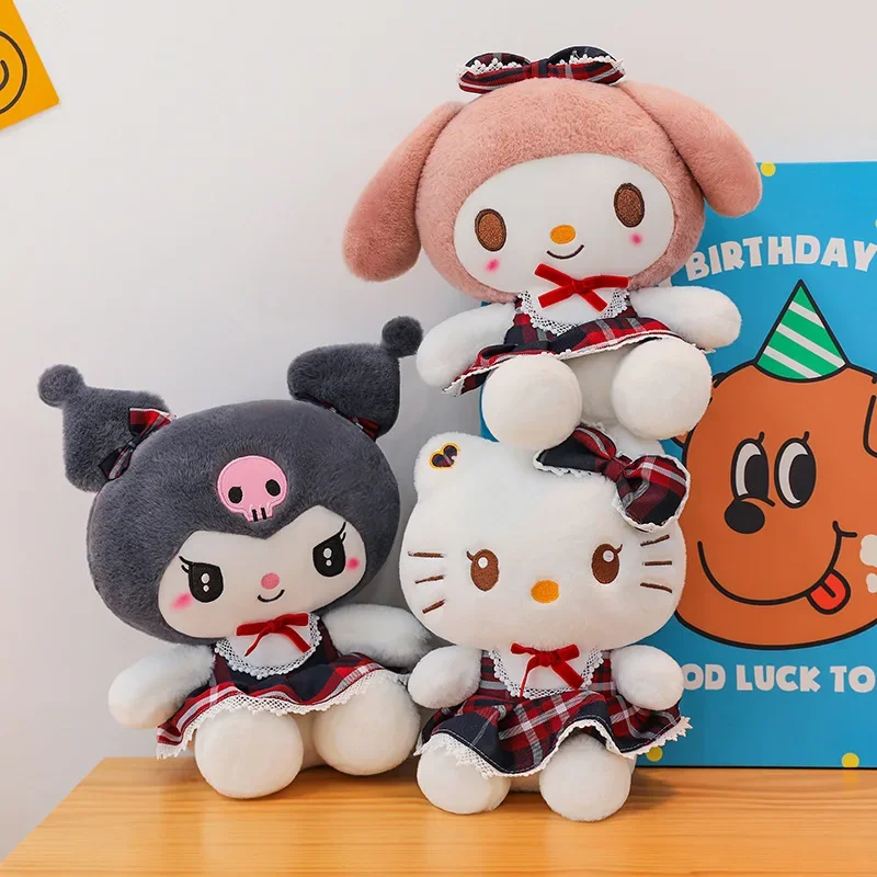 20ซม.Sanrio Kuromi KTแมวของเล่นตุ๊กตาหมอนการ์ตูนอะนิเมะชุดMy Melody Plushตุ๊กตาตกแต่งบ้านXmasของขวัญวันเกิดสําหรับหญิง