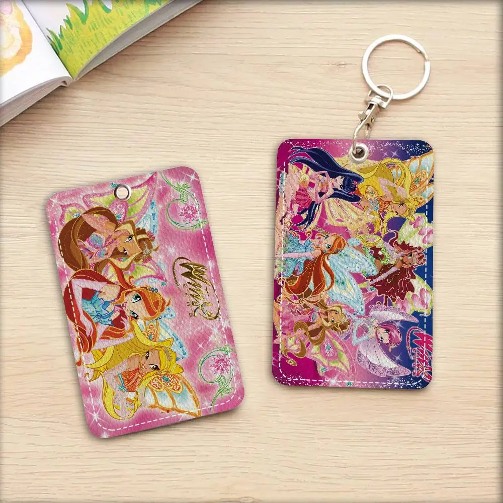 شعبية الرسوم المتحركة التلفزيونية W-winX لطيف أنيمي المفاتيح حاملي بطاقات كيرينغ البنك حافلة معرف بطاقات الائتمان سلاسل حلقية رئيسية #5