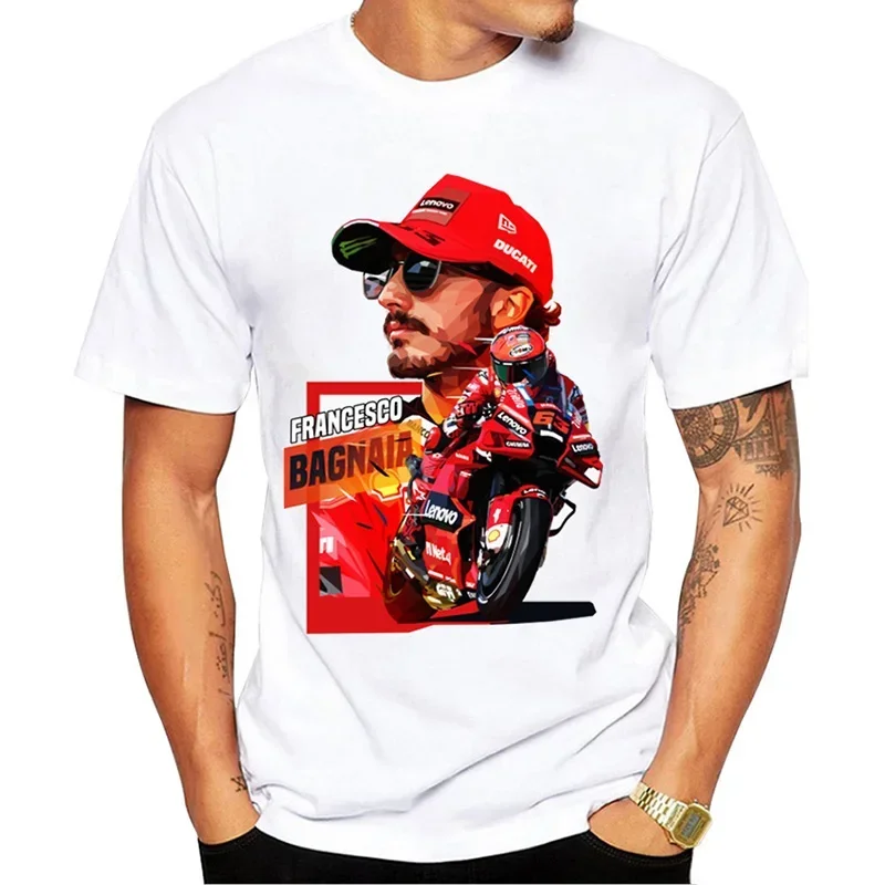 

Boys' Casual T-shirt Harajuku Motorcycle Sports White T-shirt Pecco Bagnaia 63 Francesco World Champion Gift Classic T-shirt