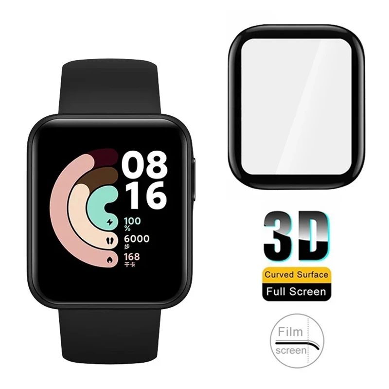 3D Tempered Soft Glass Watch Film For Xiaomi Mi Watch Lite Color 2019 Full Screen Protector For Redmi Watch 2 3 Lite Active Poco