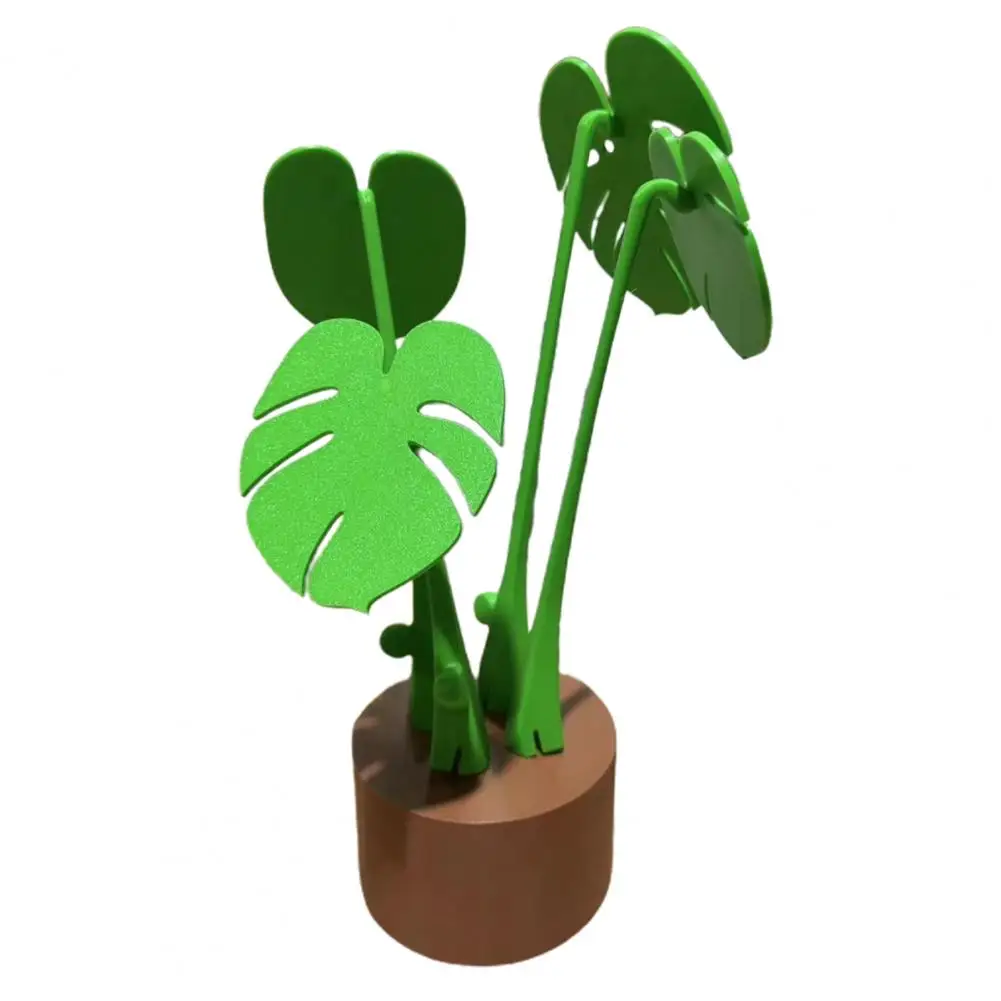 

Modern Plant Decor Modern 3d Printed Monstera Coaster Plant Ornament with Built-in Coaster Leaves Artificial House for Indoor