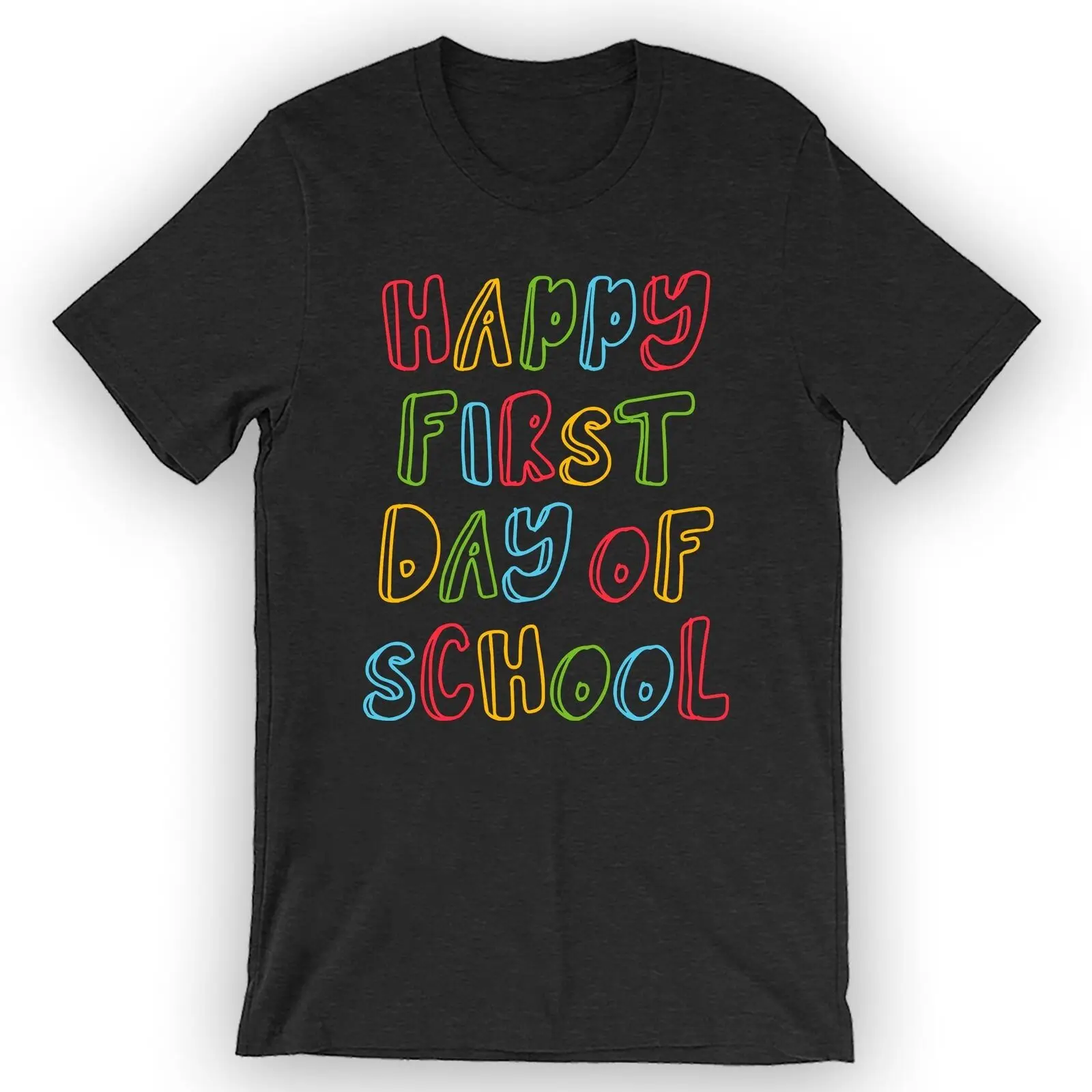 T-shirt unisexe Happy Player Day of School, chemise de retour à l'école mignonne