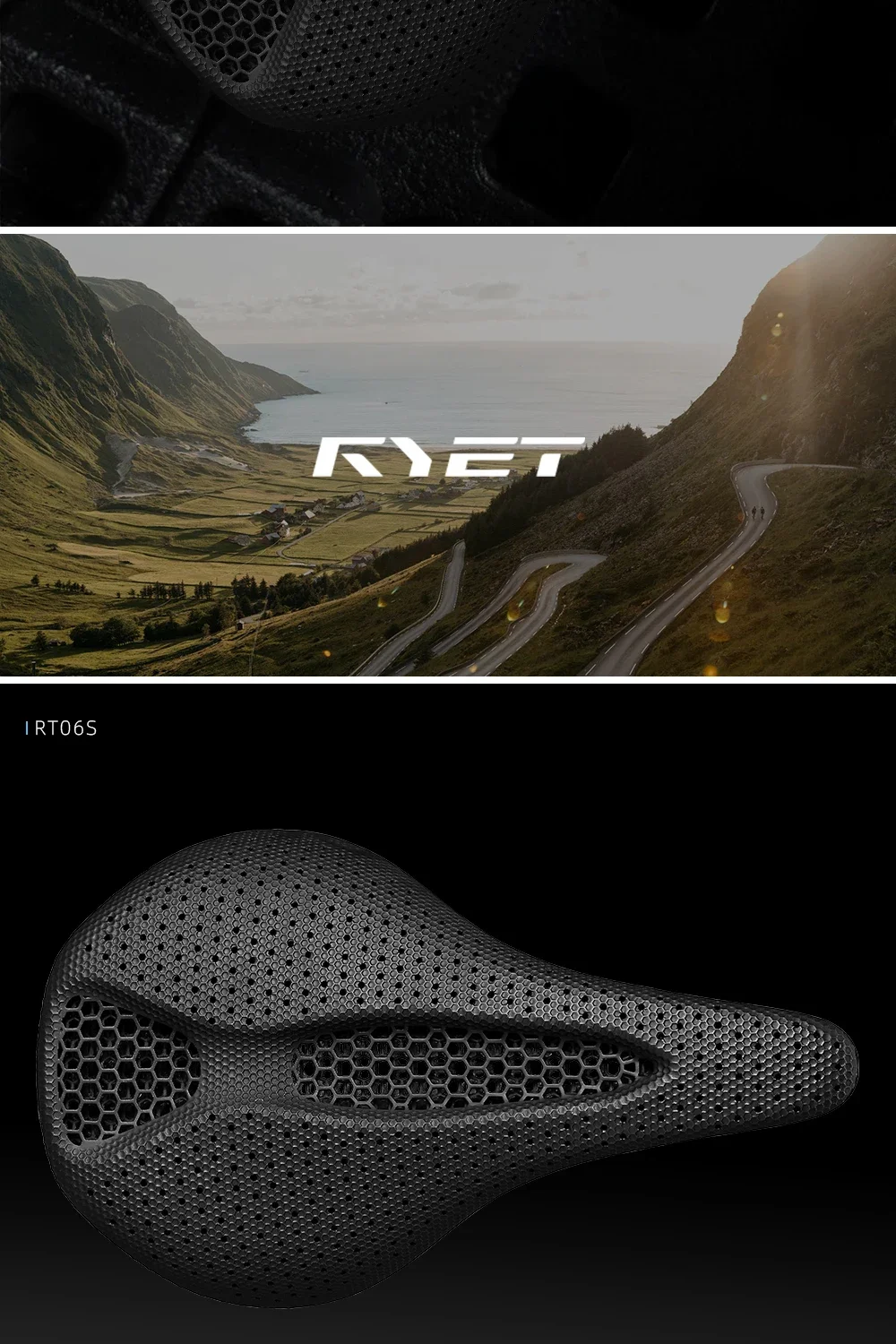 RYET Carbon 3D-gedruckter Sattel 145/155MM 190g 7*9 Fahrradsitz für Herren Damen Triathlon Rennrad MTB Mountain Gravel Fahrradteile – Detail 13