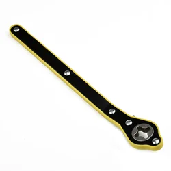 Llave de trinquete de tijera para coche, herramienta de reparación de mango de llave de rueda de neumático de garaje, equipo de elevación de conectores de coche de acero rico en carbono, 1x34cm