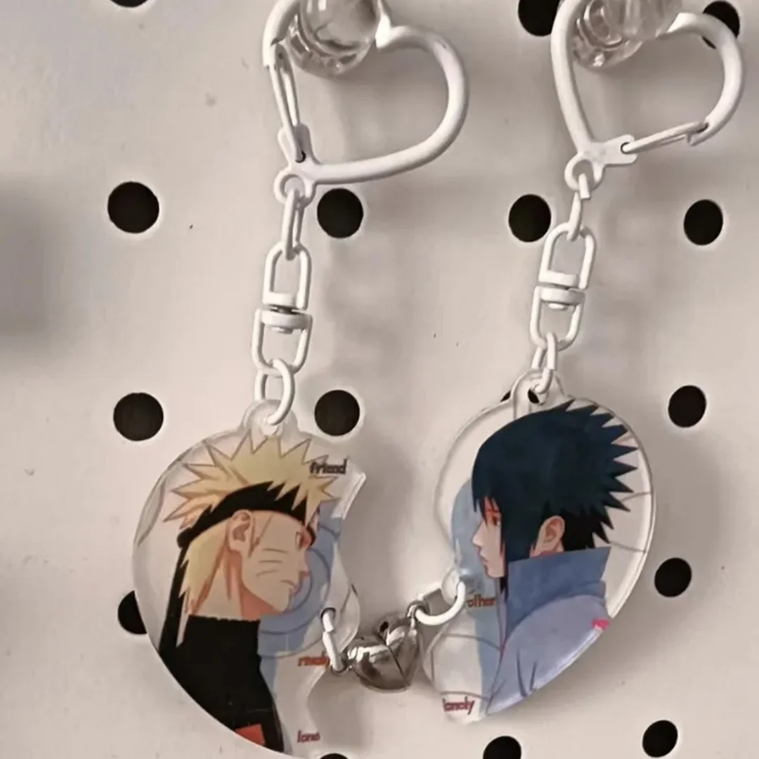 Chaveiro de Anime NARUTO em Acrílico, Chaveiro Uzumaki Naruto, Chaveiro Uchiha Sasuke, Acessórios de Ornamento para Bolsa, Presente para Amigos