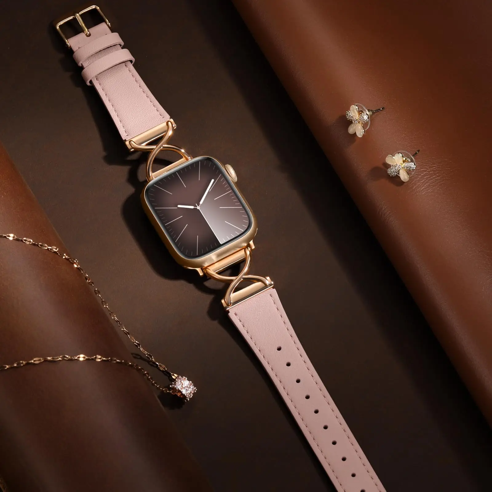 Lederband für Apple Watch Ultra 3/2/1 Band Damen 49 mm 42 mm 44 mm 45 mm 40 46 mm Luxusarmband für IWatch 11 10 9 8 7 6 SE Correa – Detail 17
