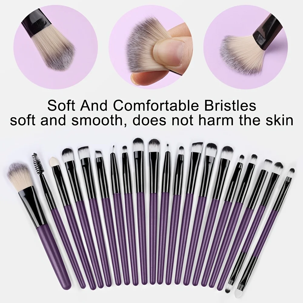 8/20 pezzi set di pennelli per trucco pennelli professionali per fondotinta in polvere pennelli per ombretto manico in plastica pennello morbido sintetico kit per trucco