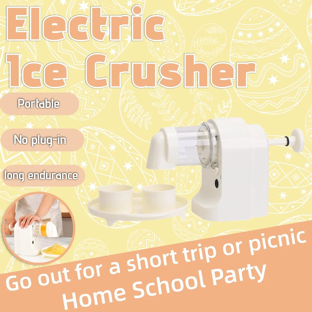 Electric Ice Crusher Enjoy Ice Small Ice Chopper Easy to Clean and Store for Homemade Shaved Ice Snow ConesSlushies Cocktails