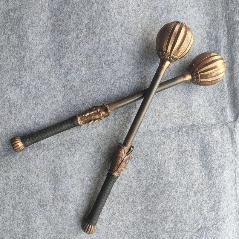 Retro Outdoor Portable Hammer Window Breaking Self-defense Pure Copper Head Pumpkin Hammer Household Daily Exercise Hand Tools