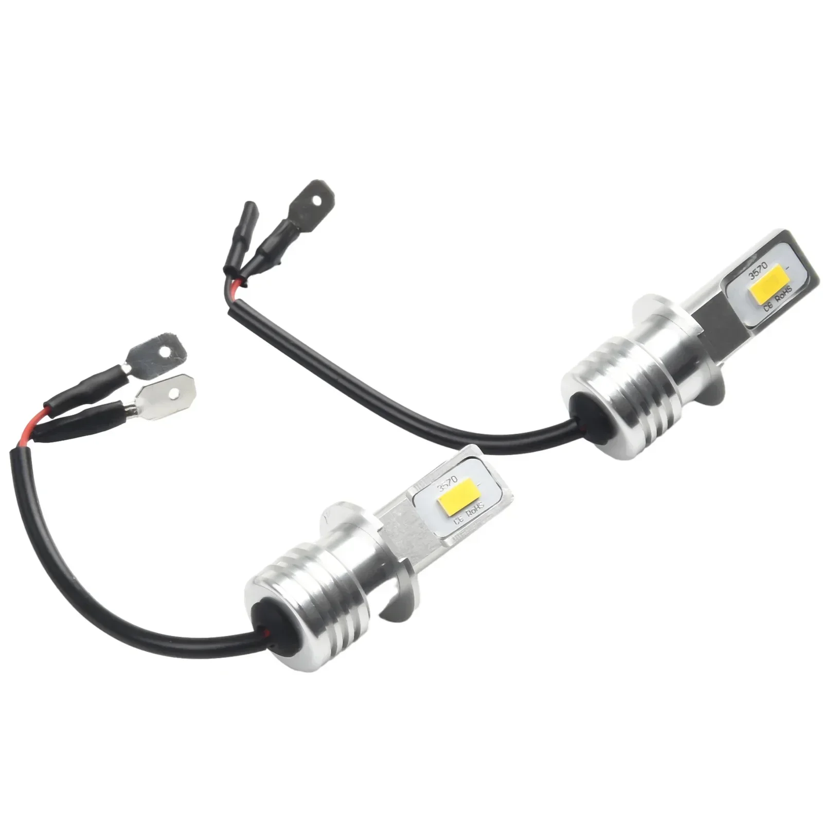 Kit de conversión de bombilla LED antiniebla H3, lámpara DRL amarilla superbrillante, 3000K, 80W, 3570, 2SMD, 2 piezas